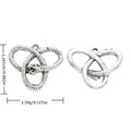 Antique Silver Triangular Interlaced Snake Knot Charm view 1