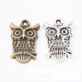 Vintage Owl Charm in 2 Finishes for DIY Jewelry Making view 1