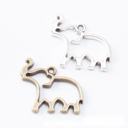 Elephant frame charm shown in grouped front views