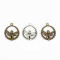 Wreath Angel Charm Metal Pendant for Jewelry Making view 1