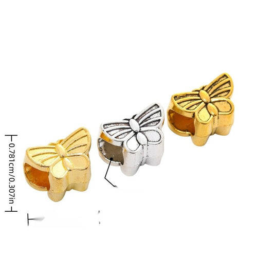 Gold butterfly slider bead shown in product image 1