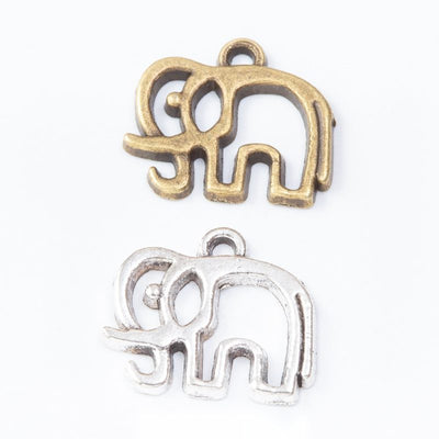 Geometric Elephant Charm front product view