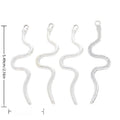 Slender Wavy Snake Metal Charms in Antique Silver Finish view 1
