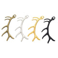Antler Branch Metal Charms in Five Finishes for Jewelry Making view 1