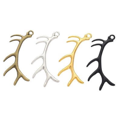 Group view of antler branch styles on a white background