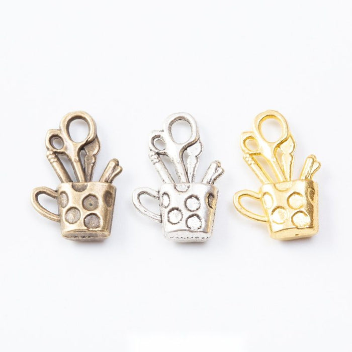 Artist Cup Metal Charm 3 Finish Options Craft Supply