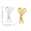 Small Scissors Charm In Antique Gold And Silver Tones view 1