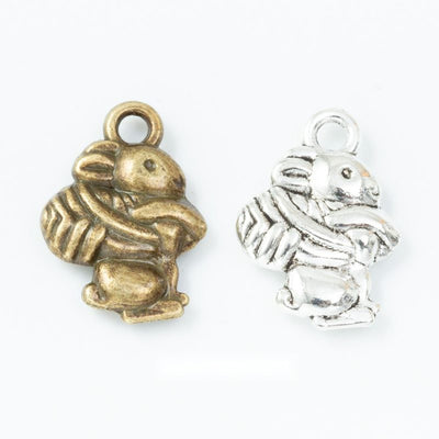 Upright rabbit with visible fur and clothing details shown in the available finishes