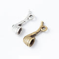 Mini Smoking Pipe Charm in Multiple Metal Finishes for Jewelry Making view 1