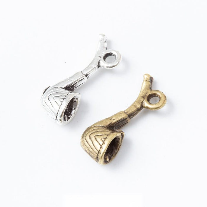 Mini Smoking Pipe Charm in Multiple Metal Finishes for Jewelry Making