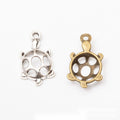 Openwork Shell Turtle Metal Charms in 3 Pictured Finishes view 1