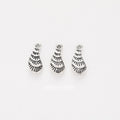Ridged Fan Shell Detailed Metal Charm in 1 Finish for Crafting view 1