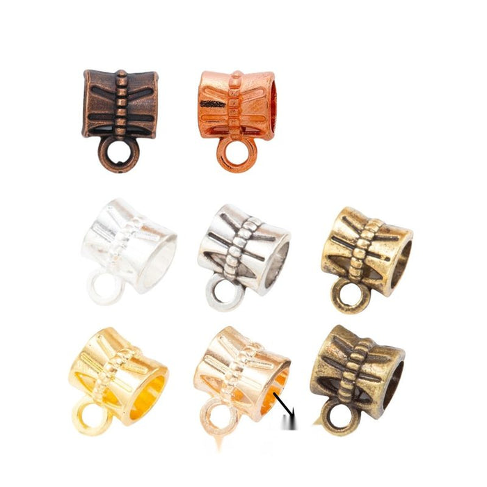 Bow Bail Bead Metal Jewelry Components in 8 Distinct Finishes