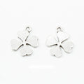 Four Leaf Clover Metal Charm Pendant For Jewelry Making view 1