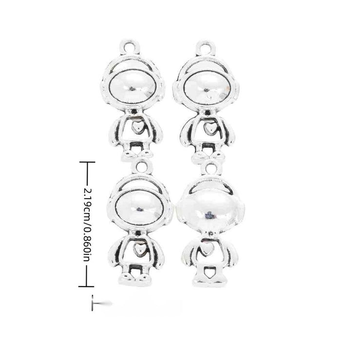 Astronaut Figure Metal Charm in 1 Pictured Finish Jewelry