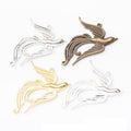 Sweeping Phoenix Bird Charm In 4 Metal Finishes For Jewelry Making view 1