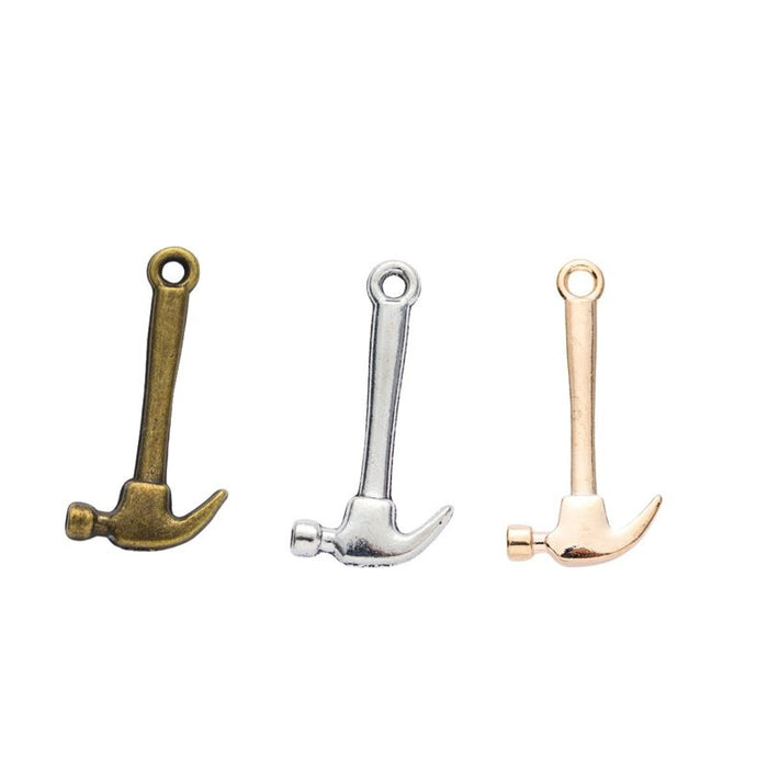 Claw Hammer Metal Charms in Three Finishes for Jewelry Making