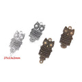 Long Feather Owl Metal Charms in 2 Pictured Finishes view 1