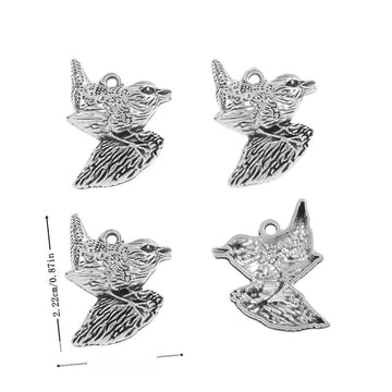 Detailed Owl Metal Charm Pendant Jewelry Making Component