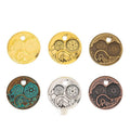 Yin Yang Gear Metal Charm in 6 Distinct Finishes for Jewelry Making view 1
