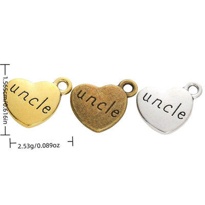 Finish overview of uncle engraved heart metal charm
