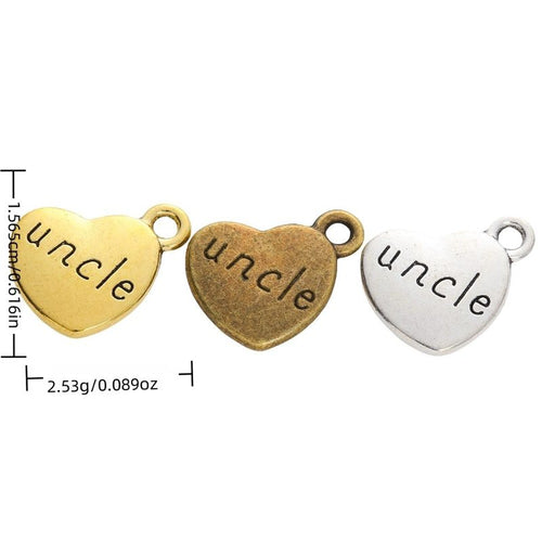 Finish overview of uncle engraved heart metal charm