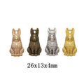 Detailed Sitting Rabbit Metal Charms In Four Finishes view 1