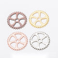 Five Spoke Gear Metal Charms in Five Finishes for Jewelry Making view 1