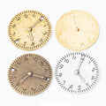 Round Clock Face Connector Charms With Two Holes in Four Finishes view 1