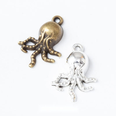 Front and finish comparison of octopus charm