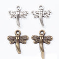 Detailed Dragonfly Charm Metal Jewelry Making Pieces view 1