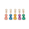 Colorful Enamel Violin Metal Charm in Five Colors Jewelry Component view 1