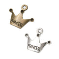 Princess Crown Metal Charms in 2 Pictured Finishes view 1