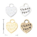 Thank You Heart Metal Charms in Seven Finish Options view 1