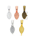 Textured Mini Shovel Bail Charm in 5 Metal Finishes for Jewelry Making view 1