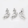Abstract Seated Figure Detailed Metal Charm in 1 Finish view 1
