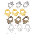 Vintage Finish Metal Hand Shaped Large Hole Beads in 4 Style Options view 1