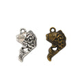 Fish-Shaped Charm In 2 Metal Finishes For Jewelry Making view 1
