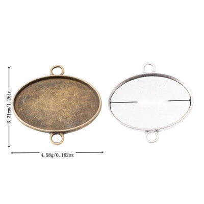 Group view of an oval recessed tray has one attachment loop at each end