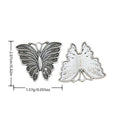 Engraved Butterfly Alloy Charm in Antique Silver Finish view 1