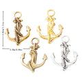Rope Wrapped Anchor Charm in 4 Metal Finishes for Jewelry Making view 1