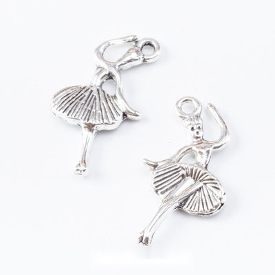 Dancing ballerina silhouette with a flared skirt shown in the available finishes