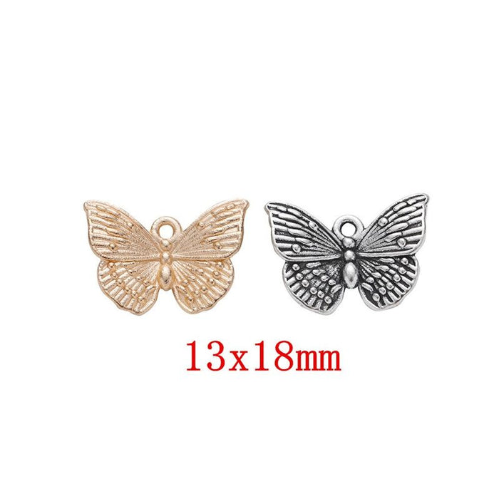 Detailed Butterfly Charm Metal Jewelry Making Pieces