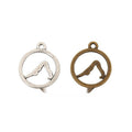 Downward Dog Yoga Charm In 2 Metal Finishes For Jewelry Making view 1