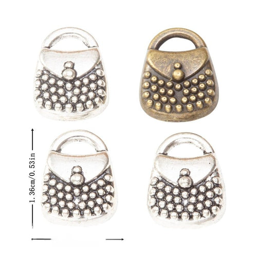 Studded Handbag components shown together in the available finishes