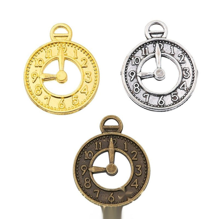 3-Finish Open Dial Clock Metal Jewelry Components for Crafts
