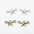 Vintage Starfish Charm in 2 Finishes for DIY Jewelry Making view 1