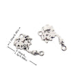 Lotus Stem Two Loop Metal Connector Charm Jewelry Making Component view 1