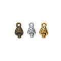 Mushroom Charm Small Double-Sided Metal Pendant in Three Finishes view 1