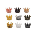 Mini Crown Metal Beads in Nine Antique and Bright Finishes view 1